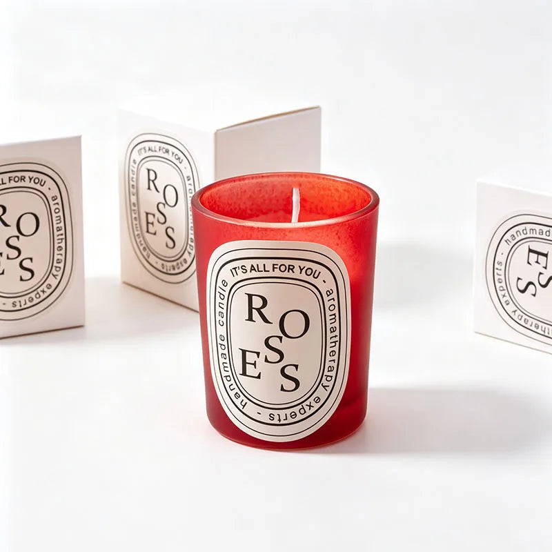 Scented Soy Wax Glass Jar Candle - Long Lasting Aromatherapy Home Decor