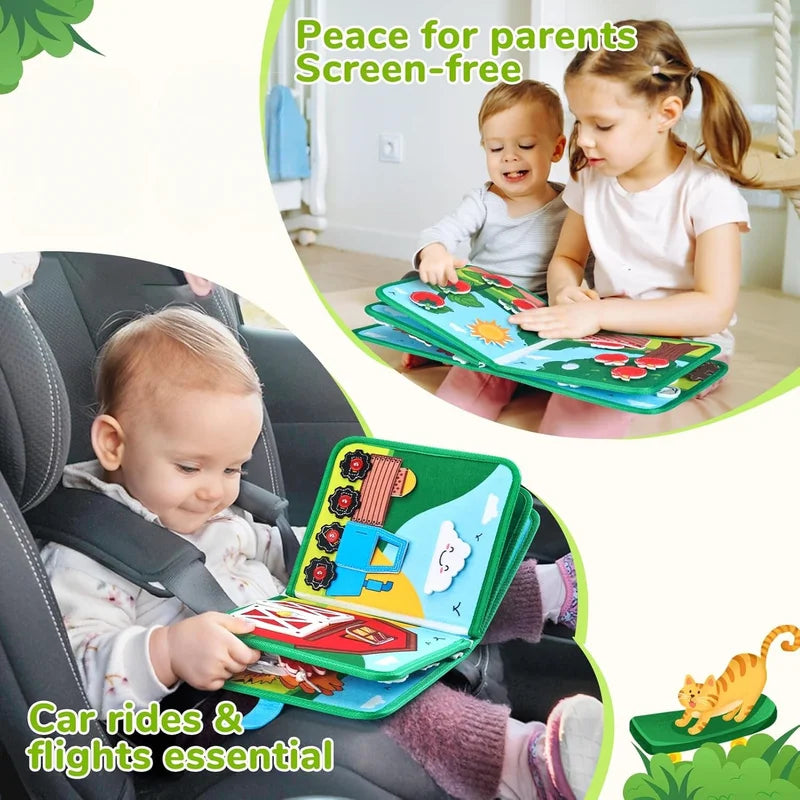 Farm Animal Montessori Busy Board for Toddlers Sensory & Learning Toy