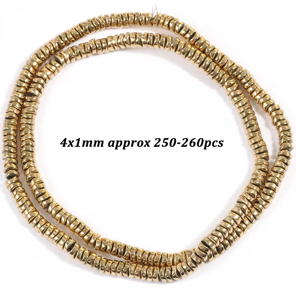 Natural Stone AAA+ Hematite Spacer Beads for Jewelry Making 15''