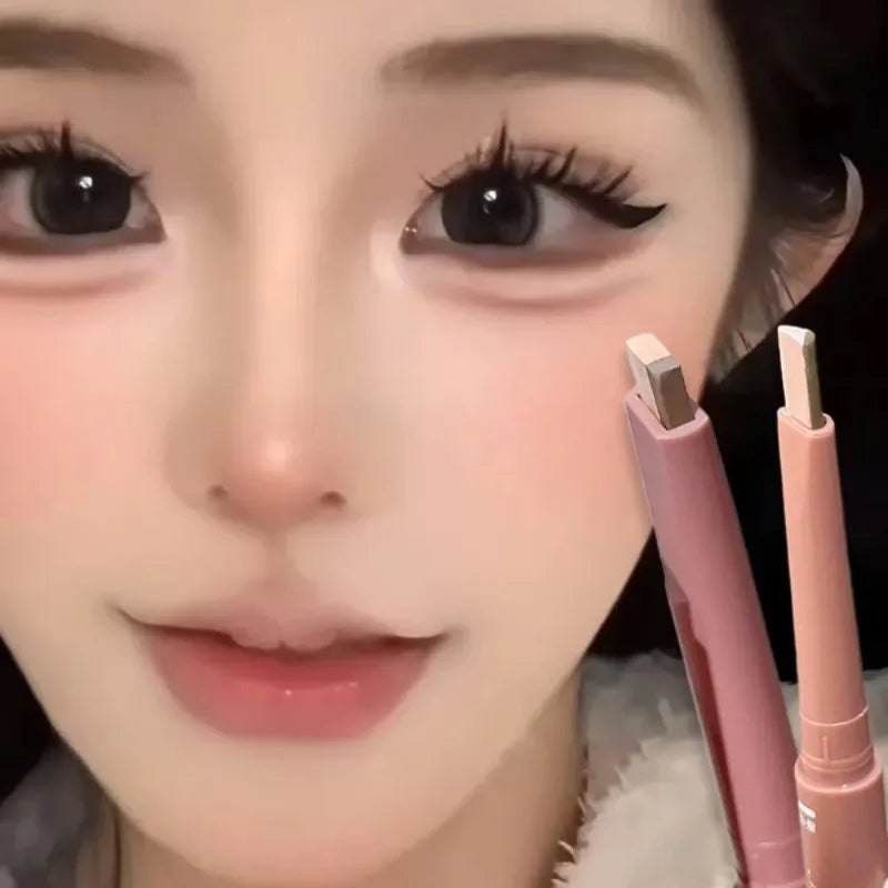 Dual-Color Waterproof Eyeliner Pen with Contour & Highlight for Eye Makeup