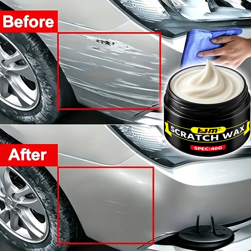 Car Scratch Remover Wax - Auto Paint Repair Polish with Sponge, 40g