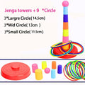 Children Toss & Stack Ring Toss Game Indoor Outdoor Parent-Child Toy