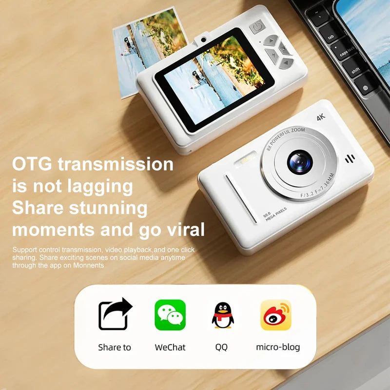 4K Digital Camera 50MP HD Vlogging Camera with Autofocus, LED Flash & Dual Screen
