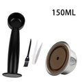 Reusable Stainless Steel Coffee Capsules for Vertuoline with Silicone Lid & Tamper