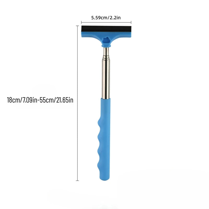 Portable Telescopic Car Window Wiper and Glass Cleaner Tool with Side Mirror Squeegee