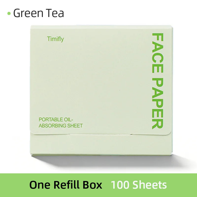 100 Sheets Oil Blotting Paper for Face Oil Control Refillable Facial Tissues