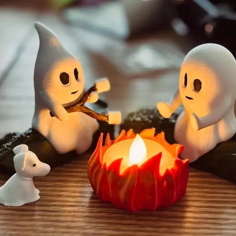 Halloween Ghost Campfire Decor Set Outdoor Haunted House Props Spooky Scene