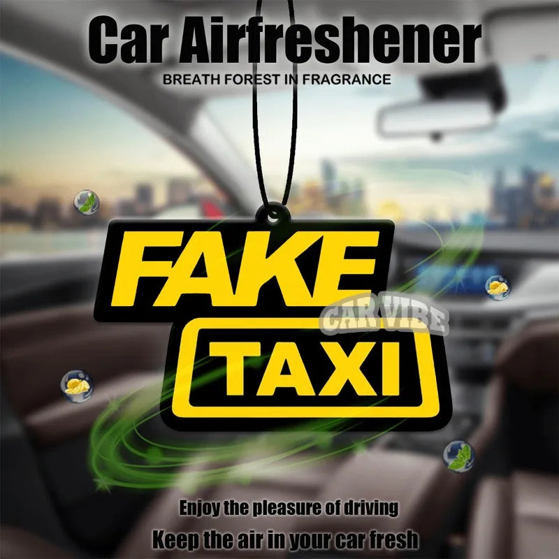 Car Freshener Mirror Hanging Scent Strip Paper Set - Multiple Patterns, Cool Car Decor