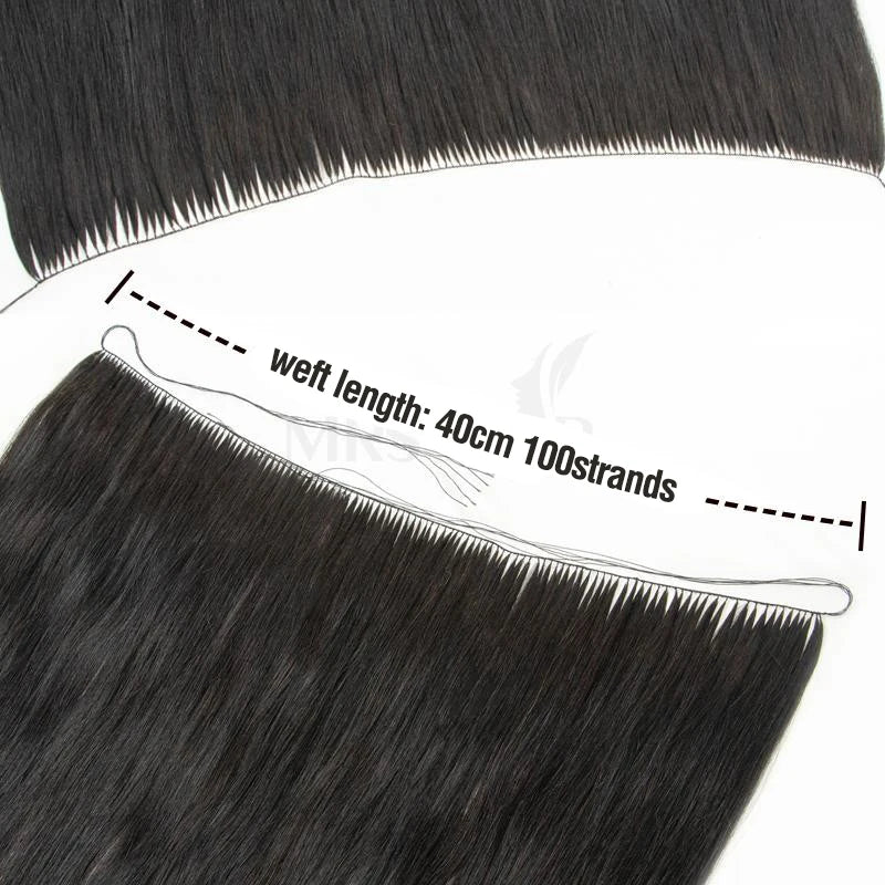 Natural Human Hair Feather Hair Extensions - Micro Ring Weft, Reusable, 20-22 Inch