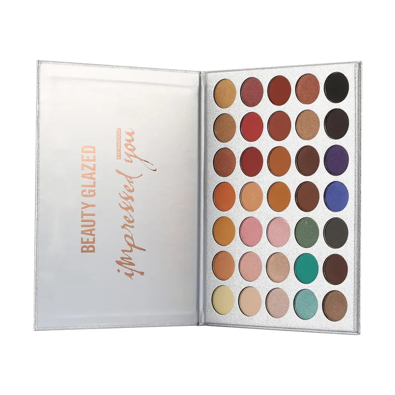 Long-Lasting Waterproof Makeup Palette with 35 Matte & Shimmer Shades