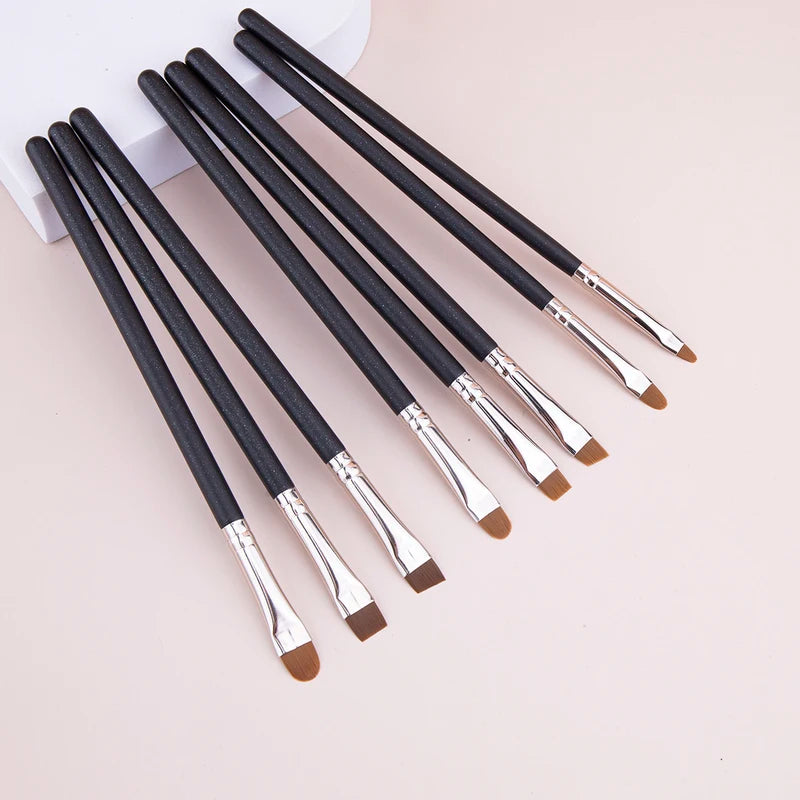 Eyebrow Concealer Brush - Flat & Angled Makeup Tool for Precise Eyebrow & Eye Line Application - Multiple Handle Colors