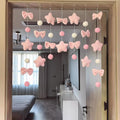 Knot Door Curtain Room Divider No Punching Heart Decor for Bedroom & Bay Window