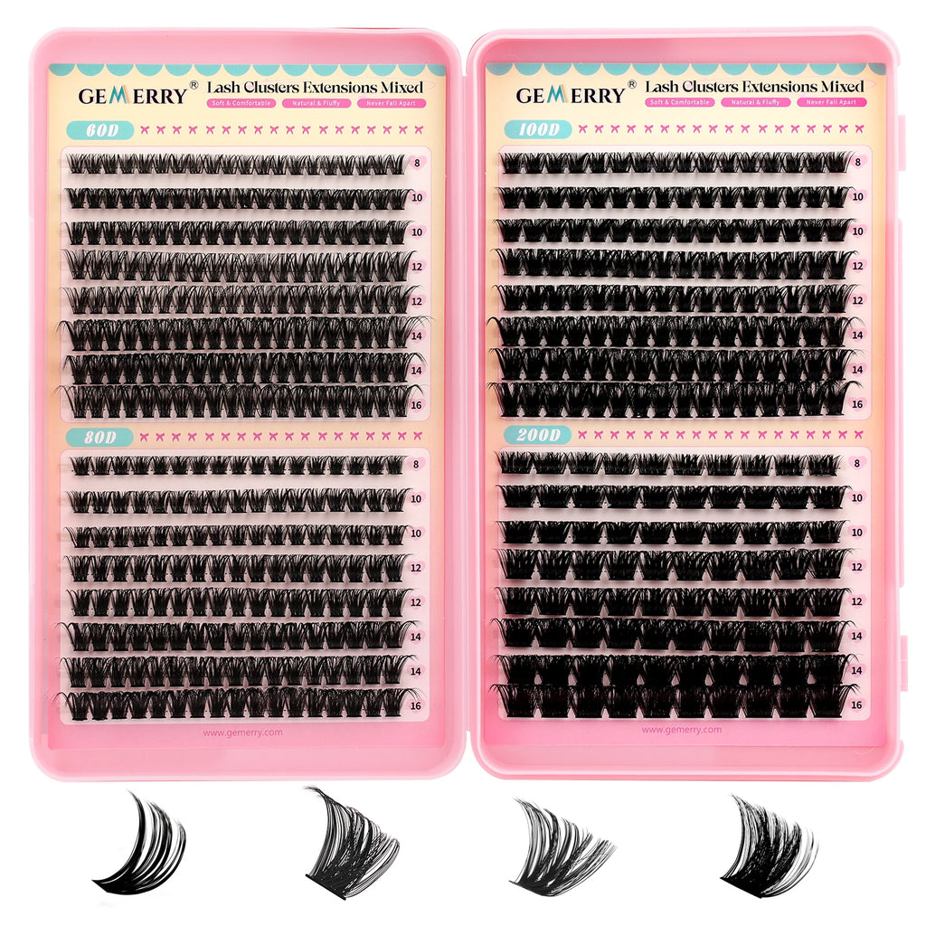 Cluster False Eyelashes Set DIY Extension Multi Style Natural Look Professional Makeup