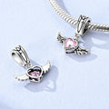 Sterling Silver Flower Leaf Charm Pendants for Bracelets - DIY Jewelry Making