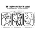 Iron Wall Art Sculpture Feminine Figures Metal Decor for Home Interior