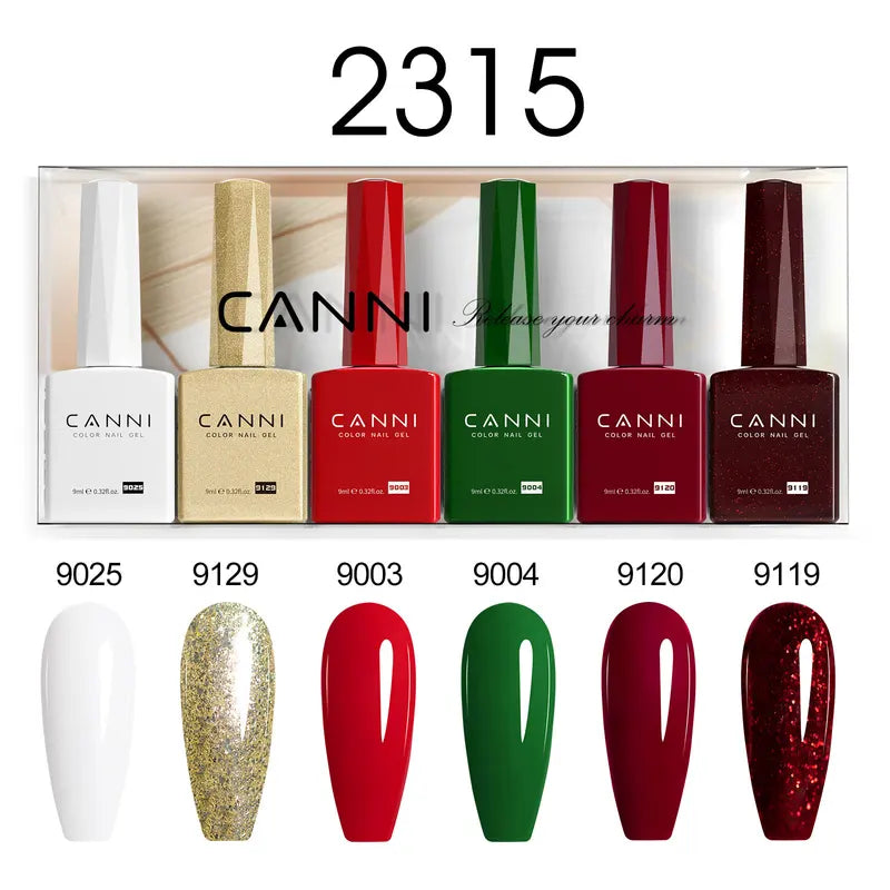 6-Piece HEMA & TPO Free Nail Gel Polish Set - Semi-Permanent UV LED Colors