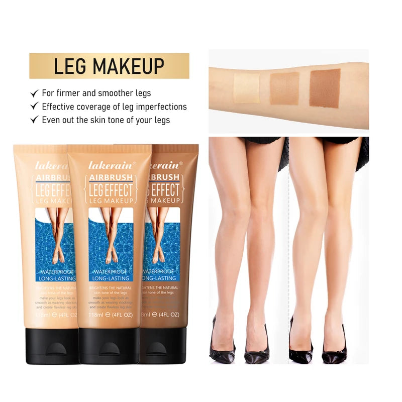 Waterproof Body Foundation & Tanning Lotion for Flawless Legs - Medium Bronze