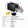 Hydraulic Pump 4-20 Quart Dump Trailer Power Unit 12V Single Acting Lift
