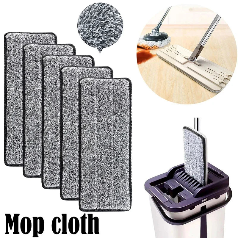 Reusable Microfiber Mop Pads Set - Washable Replacement Mop Head for Spray & Dust Mops