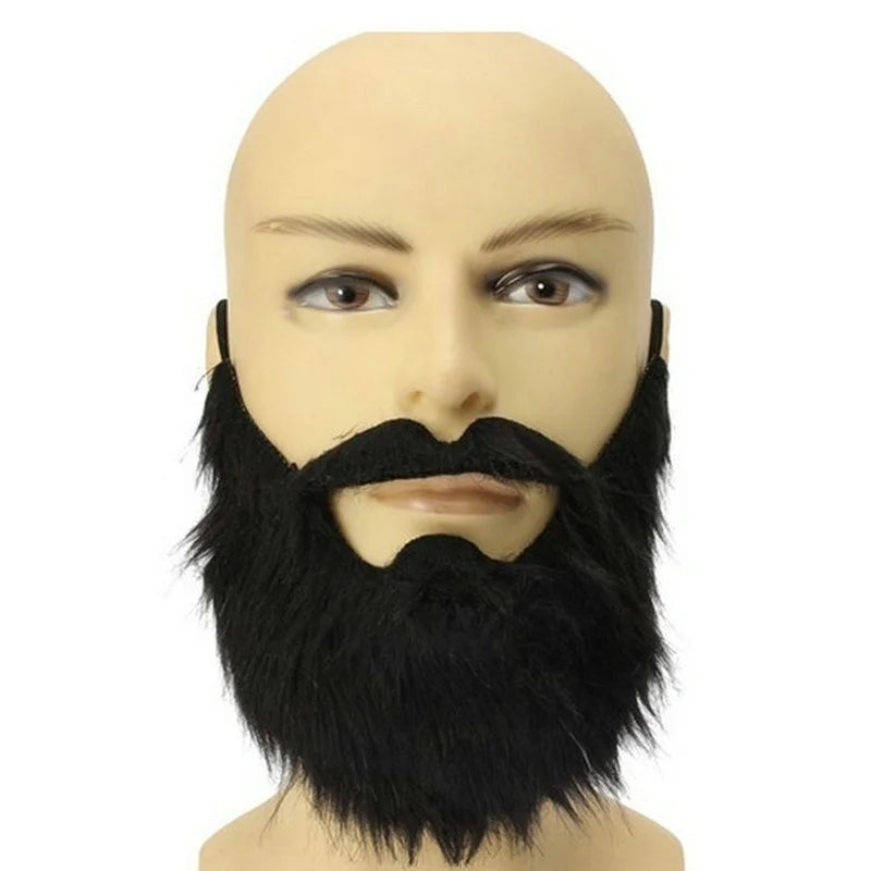 Fake Beard Mustache Party Favors for Halloween & Events - U Shape Artificial Costume Accessory