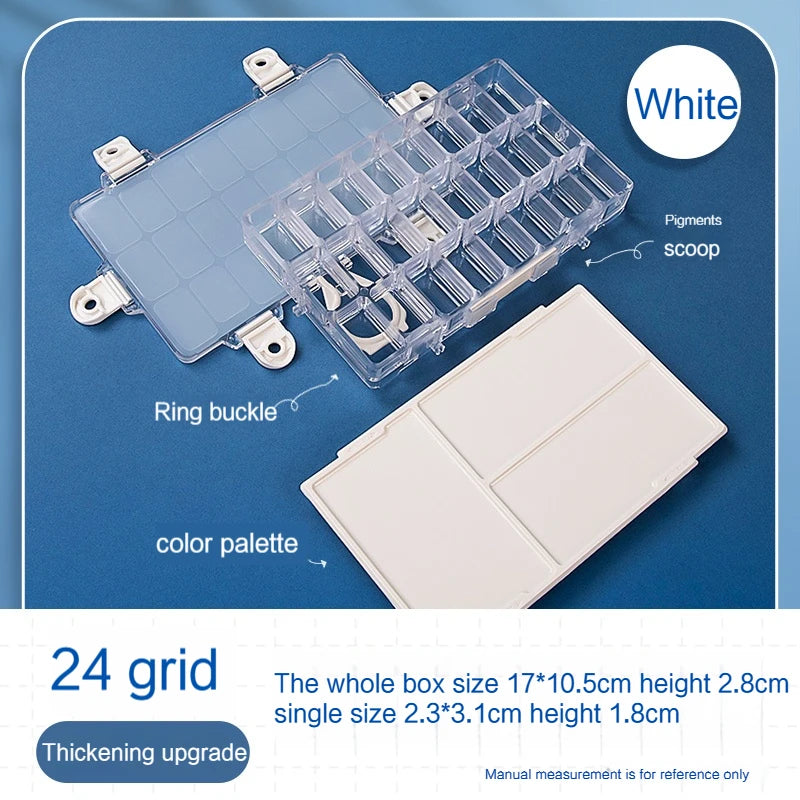 Multi-Function Portable Watercolor Paint Palette Set - 12/24/36/54 Wells