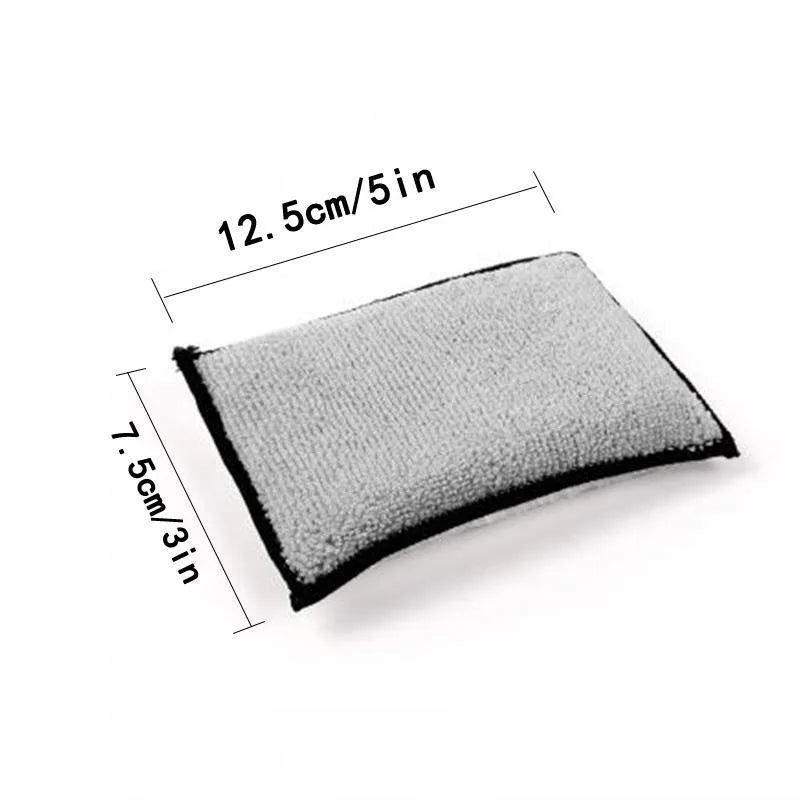 Double Side Car Interior Scrubbing Sponge for Leather & Surface Cleaning - Microfiber Wash Pad, 1-5 Pack