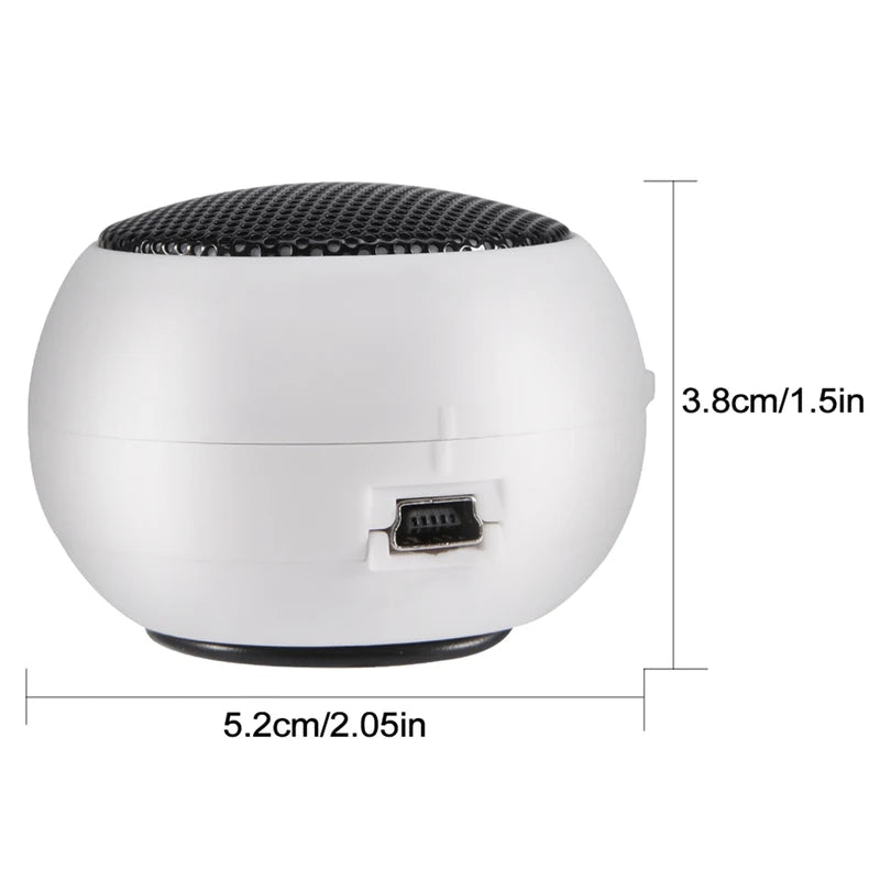 Mini Portable Travel Computer Speaker with Built-in Battery & 3.5mm Audio Jack