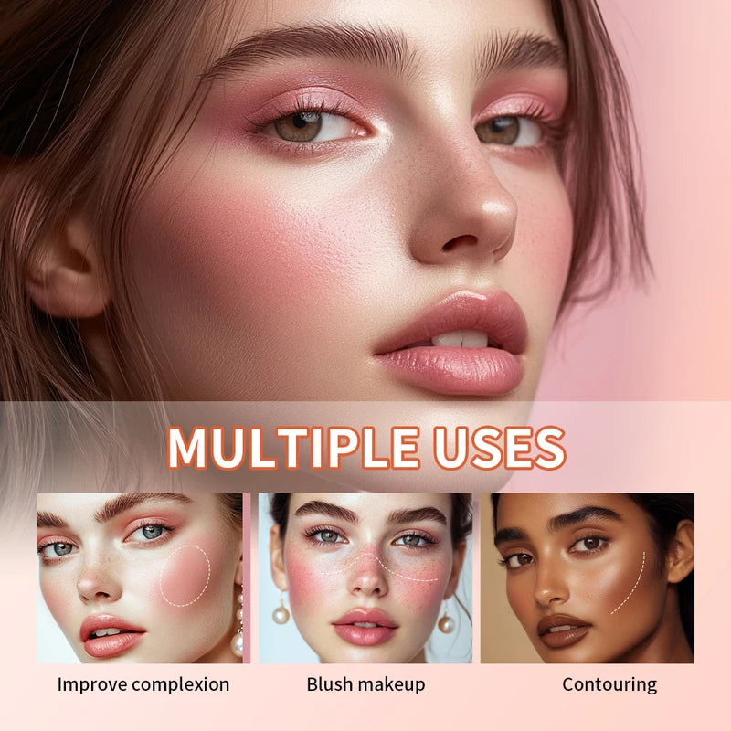 Cream Eyebrow and Highlighter Palette with Matte & Shimmer Finishes - Long-Lasting Makeup