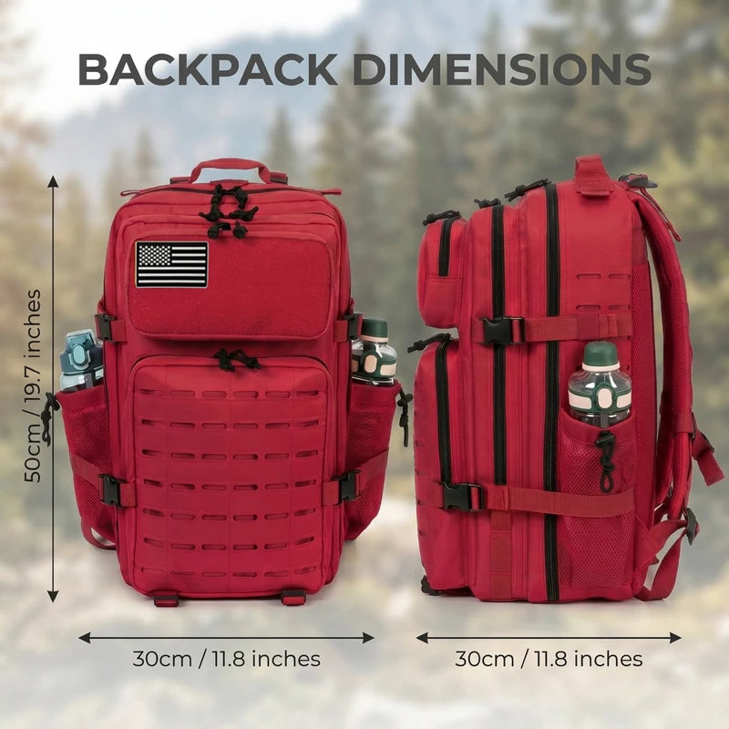 45L Tactical Backpack with MOLLE Webbing System for Outdoor Survival Camping Hiking