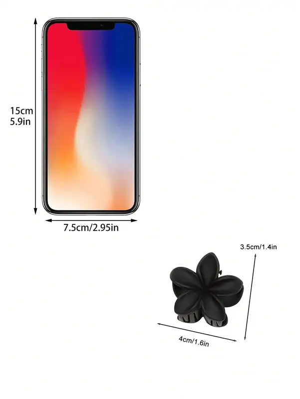 Multicolor Flower Hair Claw Clips for Women & Girls - Nonslip Fashion Hair Accessories