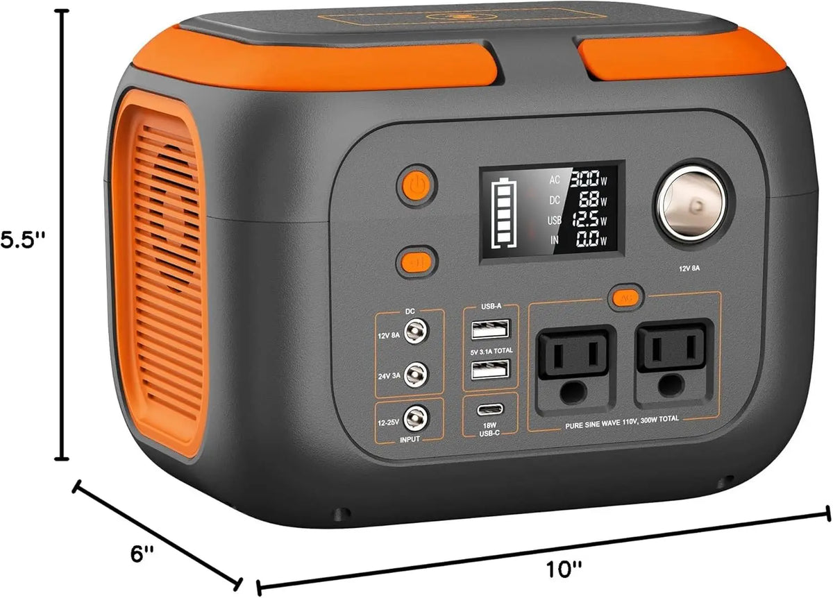 Portable Power Station 600W/300W/200W/120W Solar Generator with AC Outlets for Camping RV Home
