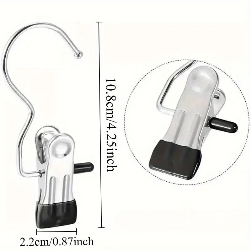 Set of 10/20/30 Stainless Steel Clothes Pegs Laundry Hanging Clips Multipurpose Storage