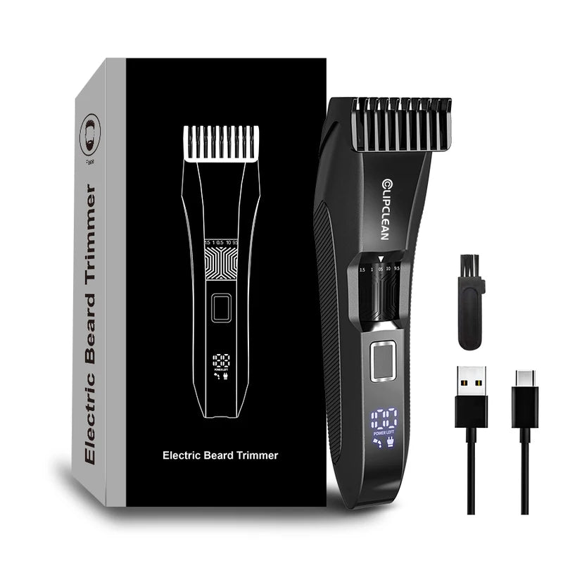 Men's Waterproof Beard Trimmer with Precision Dial, 20 Length Settings, Wet & Dry Clipper