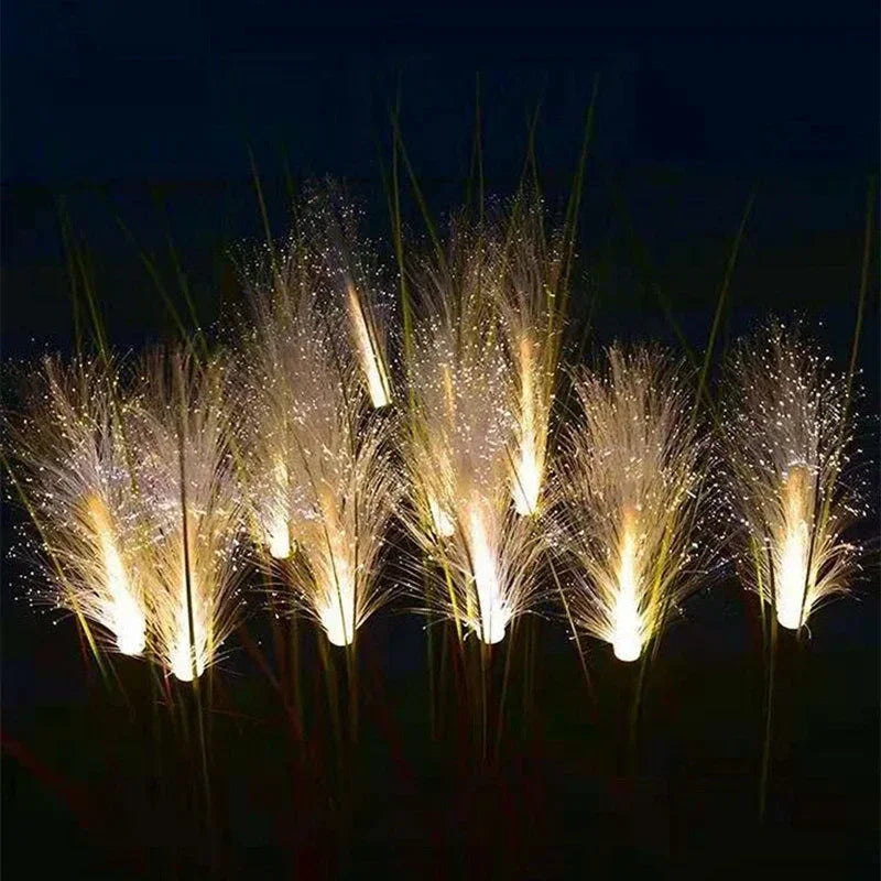 LED Solar Reed Garden Lamp Outdoor Waterproof Yard Path Light Christmas Decor