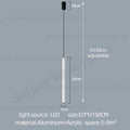 Modern Minimalist LED Pendant Light for Living Room & Bedroom - Chrome Finish