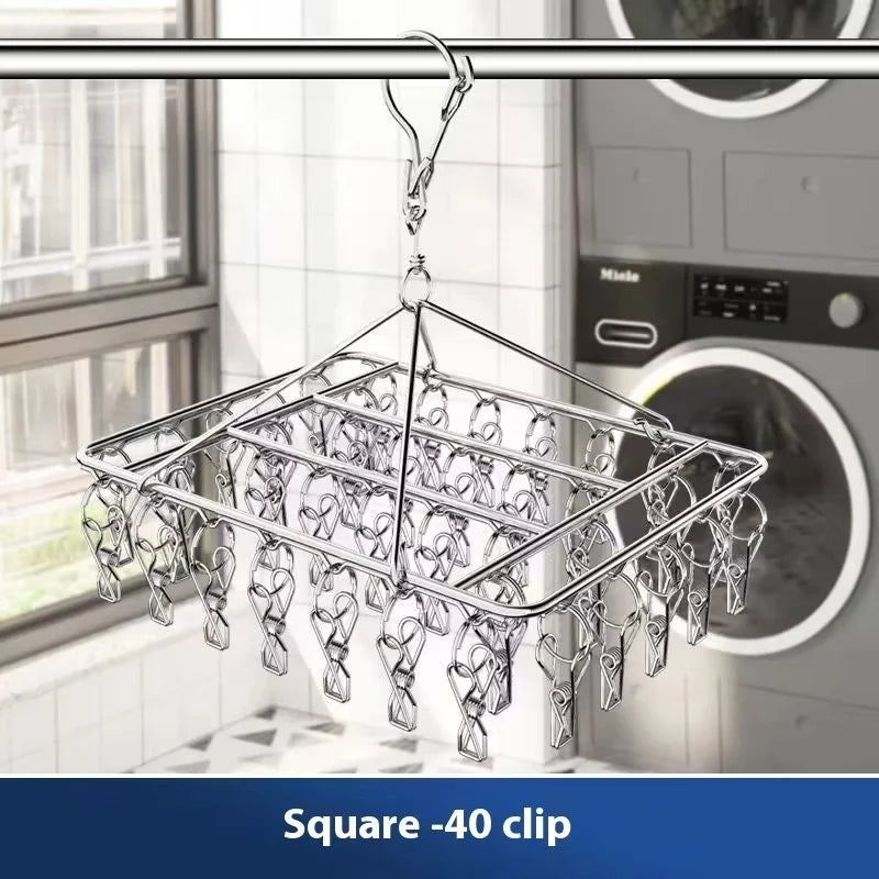 Stainless Steel Windproof Clothespins for Laundry, Towels, Socks & Bras