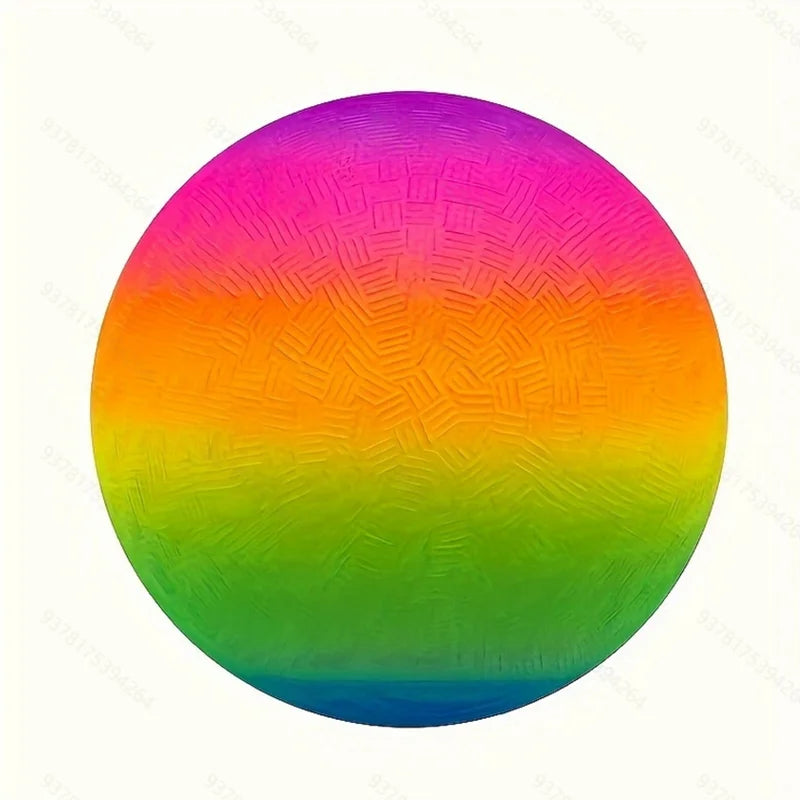 Rainbow Playground Ball for Dodgeball Handball and Party Games - Indoor & Outdoor Use
