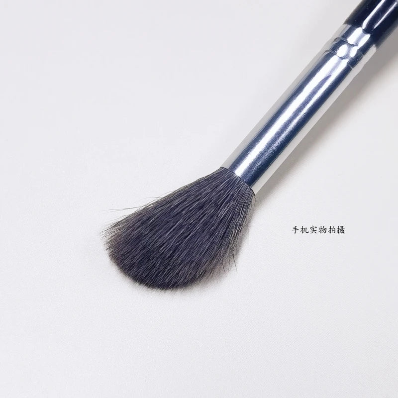 Angled Face Highlighter Makeup Brush with Goat Hair - Blush & Contour Tool