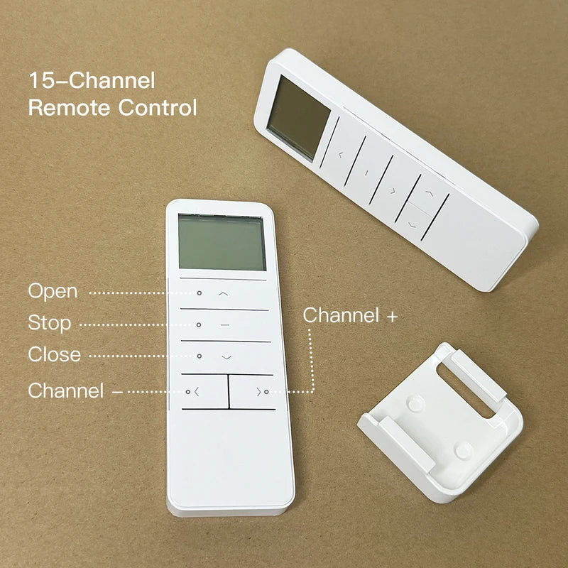 RF 433.92 MHz Smart Curtain Remote Control for Electric Motor - Fixed Code