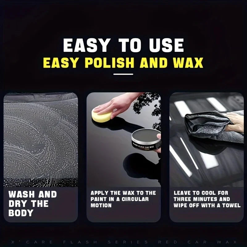 Black Car Wax 55g Nano Polishing Paste Scratch Repair & Hydrophobic Coating