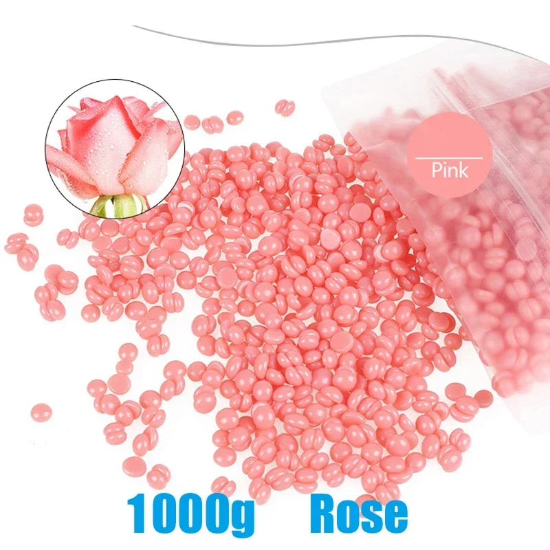 Depilatory Hard Wax Beans for Painless Hair Removal 500g/1000g - Suitable for Face Body Bikini