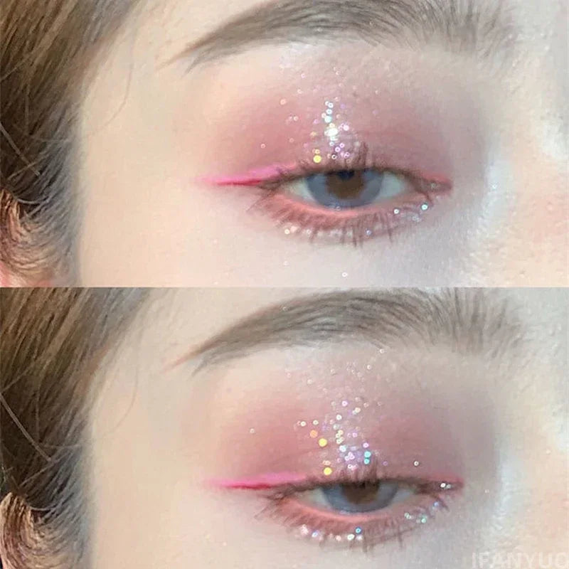 12-Color Glitter Eyeshadow Palette Long Lasting Sparkling Pearl Sequin Eye Makeup