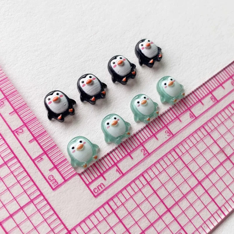 50pcs Resin Penguin Figurines Miniature DIY Craft Decorations Wedding Scrapbook