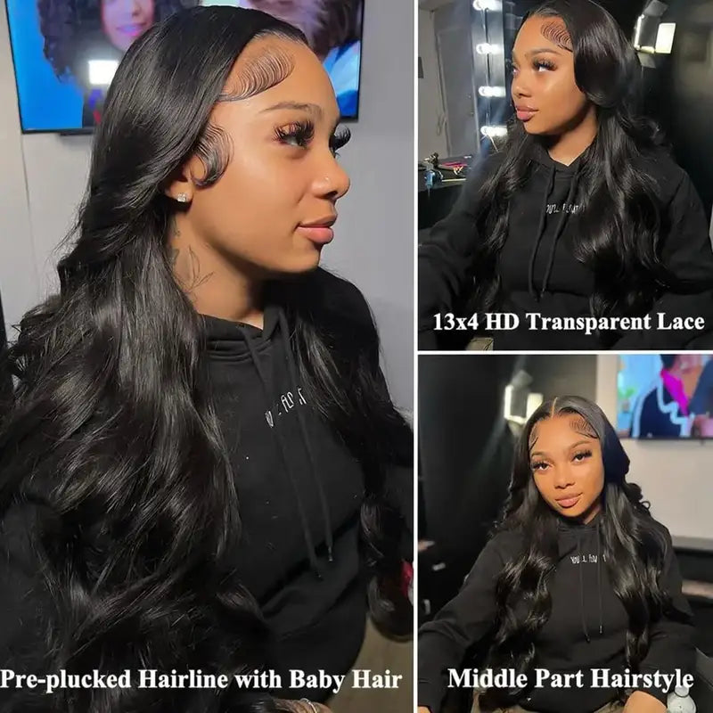 Brazilian Human Hair Wigs with HD Lace Front & Pre-Plucked Hairline - 13x4 & 13x6