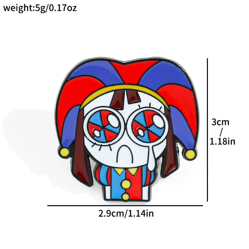 5pcs Circus Anime Pins Enamel Brooches for Bags Clothes Collectibles Gifts