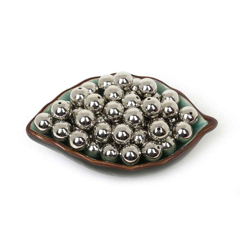 Assorted Round Bead Spacer Set for Jewelry Making - Gold & Silver Finish