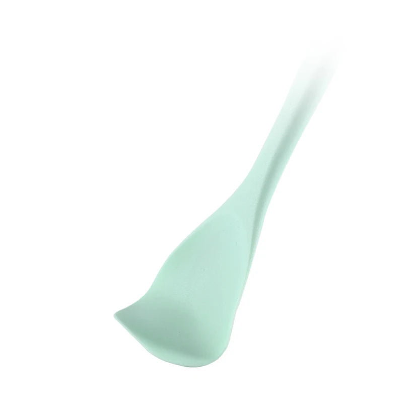 Silicone Flat Head Salad Spoon & Spatula Kitchen Utensil - All Colors