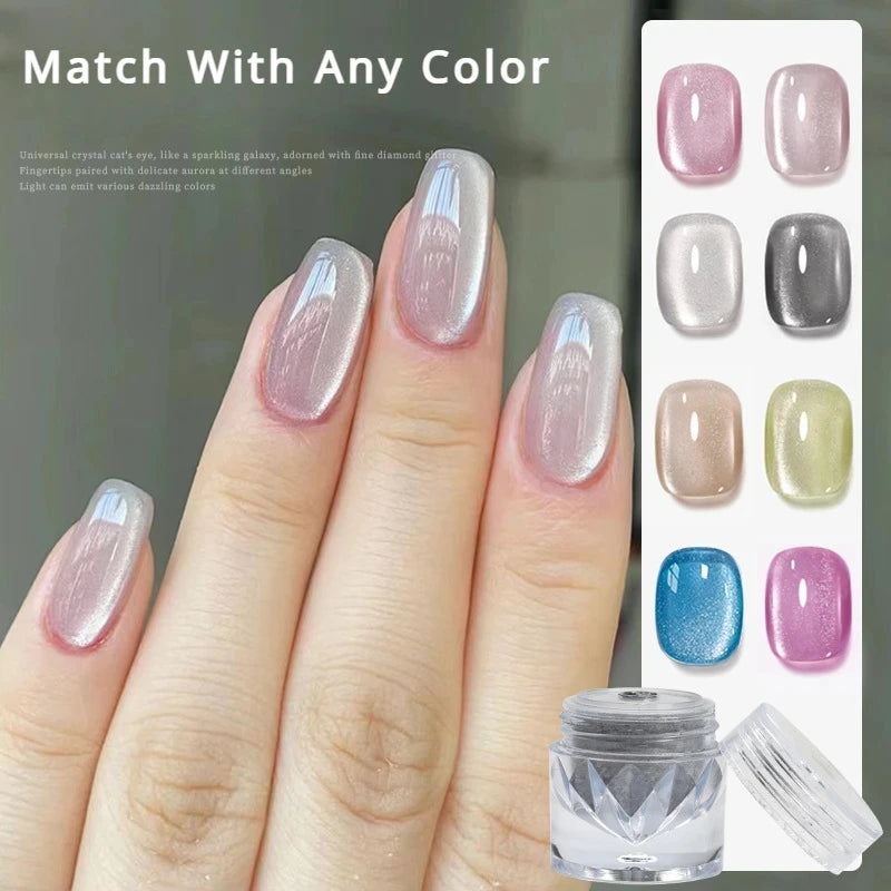 Velvet Cat Eye Magnetic Powder for Nail Art Chrome Pigment DIY Decoration