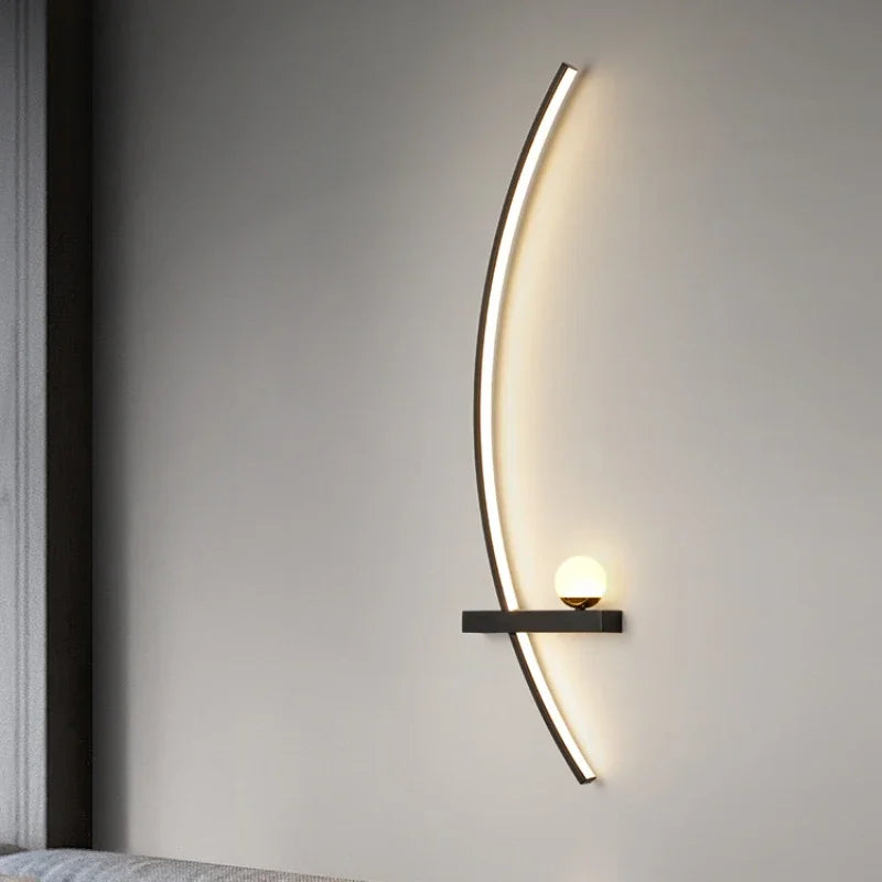 Nordic LED Wall Lamp Stripes Wall Sconce for Bedroom Living Room Study Home Decor