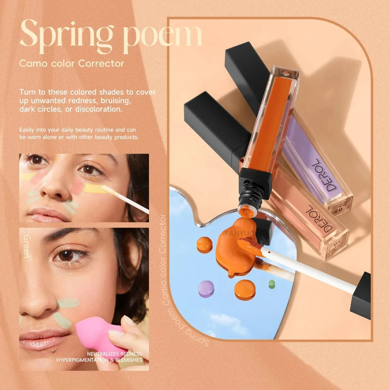 Color Correcting Concealer Stick Set - Full Coverage, Oil Control & Brightening